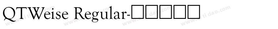QTWeise Regular字体转换
